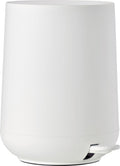 Zone denmark nova pedal bin - waste bin bathroom soft close - small waste bin - toilet bathroom accessories - plastic - 5 liters - 29 x 23 cm - white