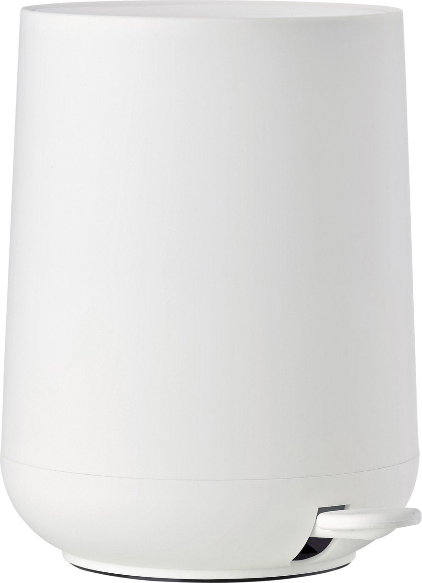 Zone denmark nova pedal bin - waste bin bathroom soft close - small waste bin - toilet bathroom accessories - plastic - 5 liters - 29 x 23 cm - white