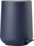 Zone denmark nova pedal bin - waste bin bathroom soft close - small waste bin - toilet bathroom accessories - plastic - 3 liters - 23.5 x 20.5 cm - royaliter blue (blue)