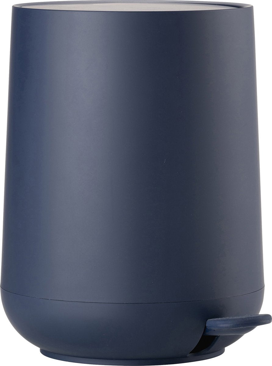 Zone denmark nova pedal bin - waste bin bathroom soft close - small waste bin - toilet bathroom accessories - plastic - 3 liters - 23.5 x 20.5 cm - royaliter blue (blue)