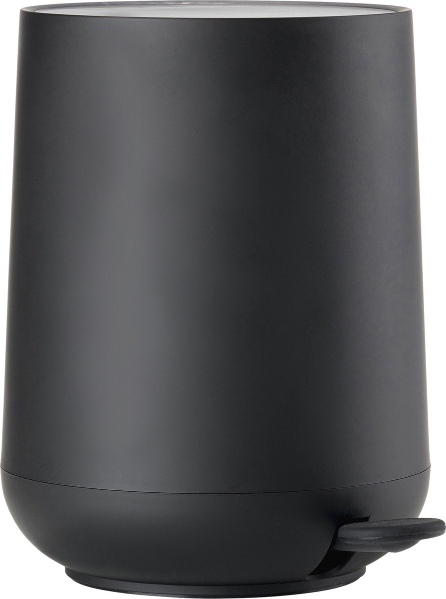 Zone denmark nova pedal bin - waste bin bathroom soft close - small waste bin - toilet bathroom accessories - plastic - 3 liters - 23.5 x 20.5 cm - black