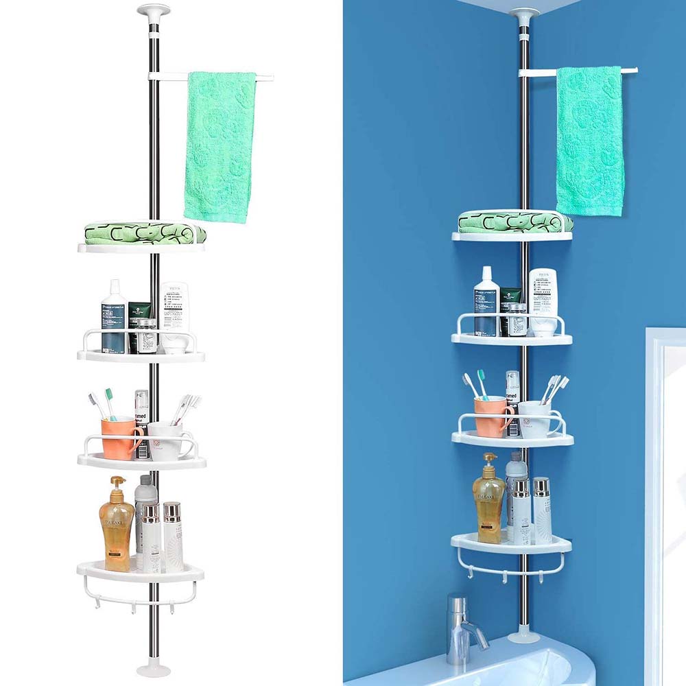 Telescopic bathroom shelf